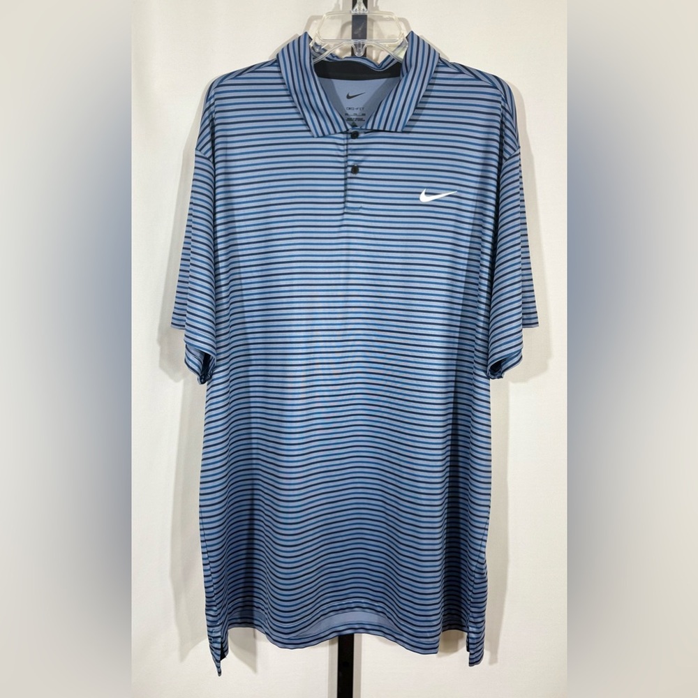 Nike Golf Dri-Fit Tech Core Stripe Polo Shirt Men Size XXL